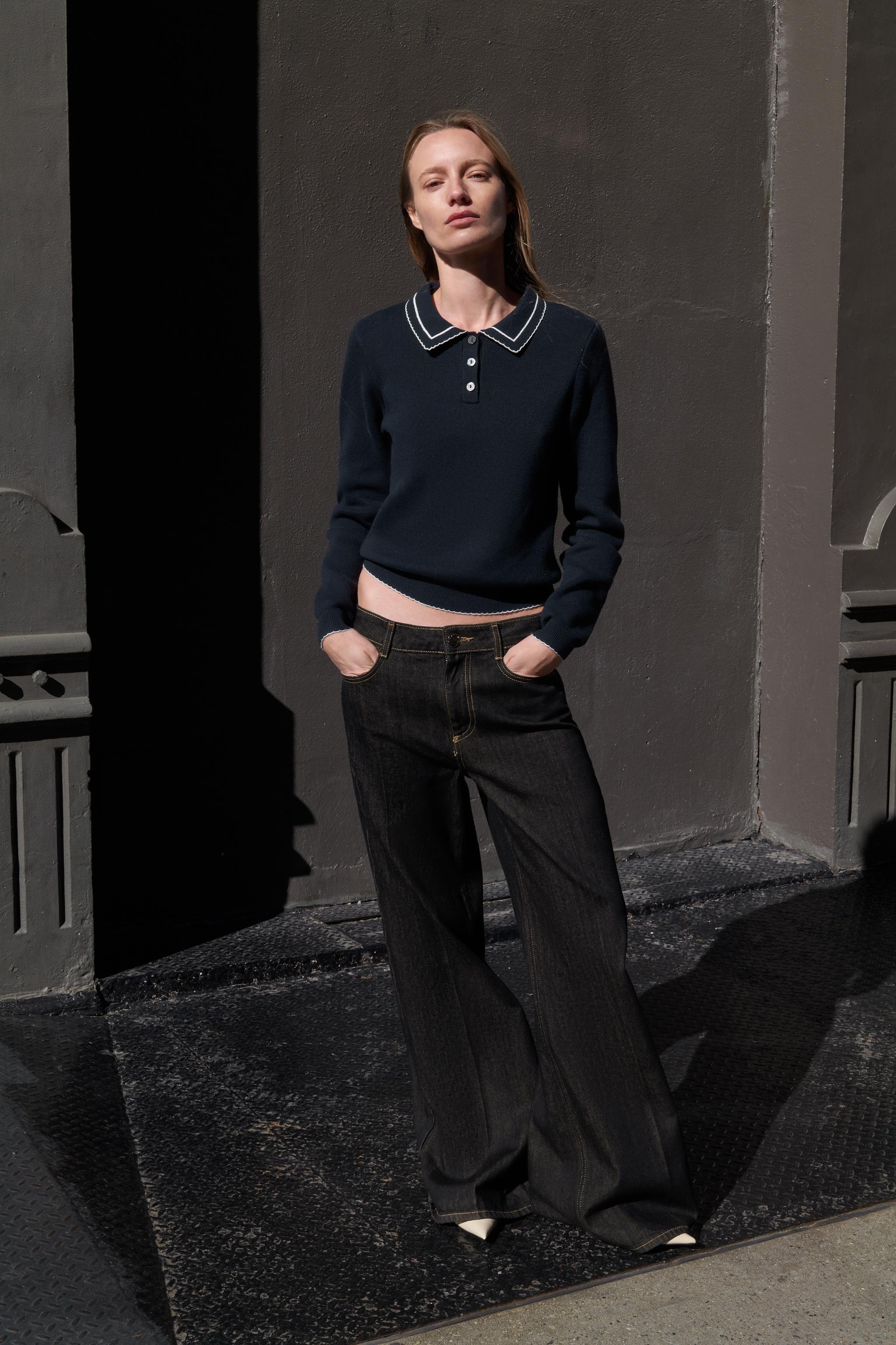 Knit Polo Shirt With Contrast Trims