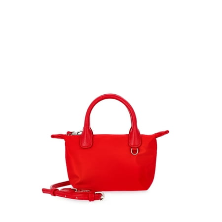 No Boundaries Women&#039;s Mini Tote Crossbody Bag, Red