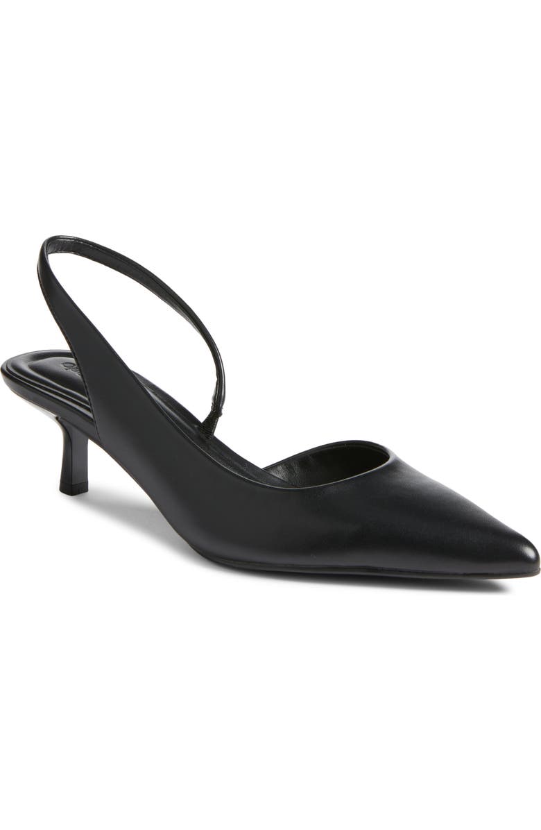 Corina Slingback Half D&#039;orsay Pointed Toe Kitten Heel Pump