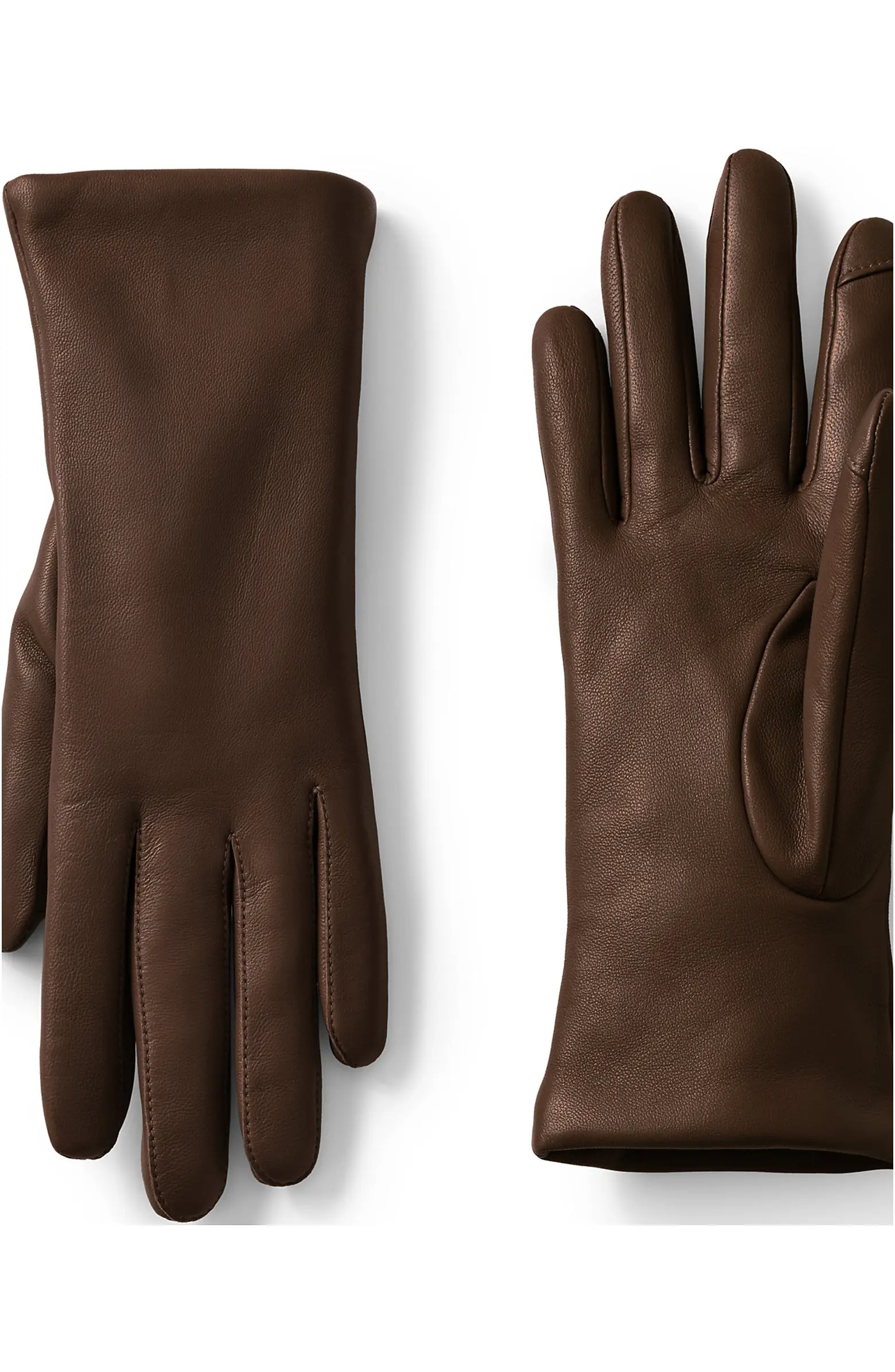 Lands&#039; End, Ez Touch Screen Cashmere Lined Leather Gloves