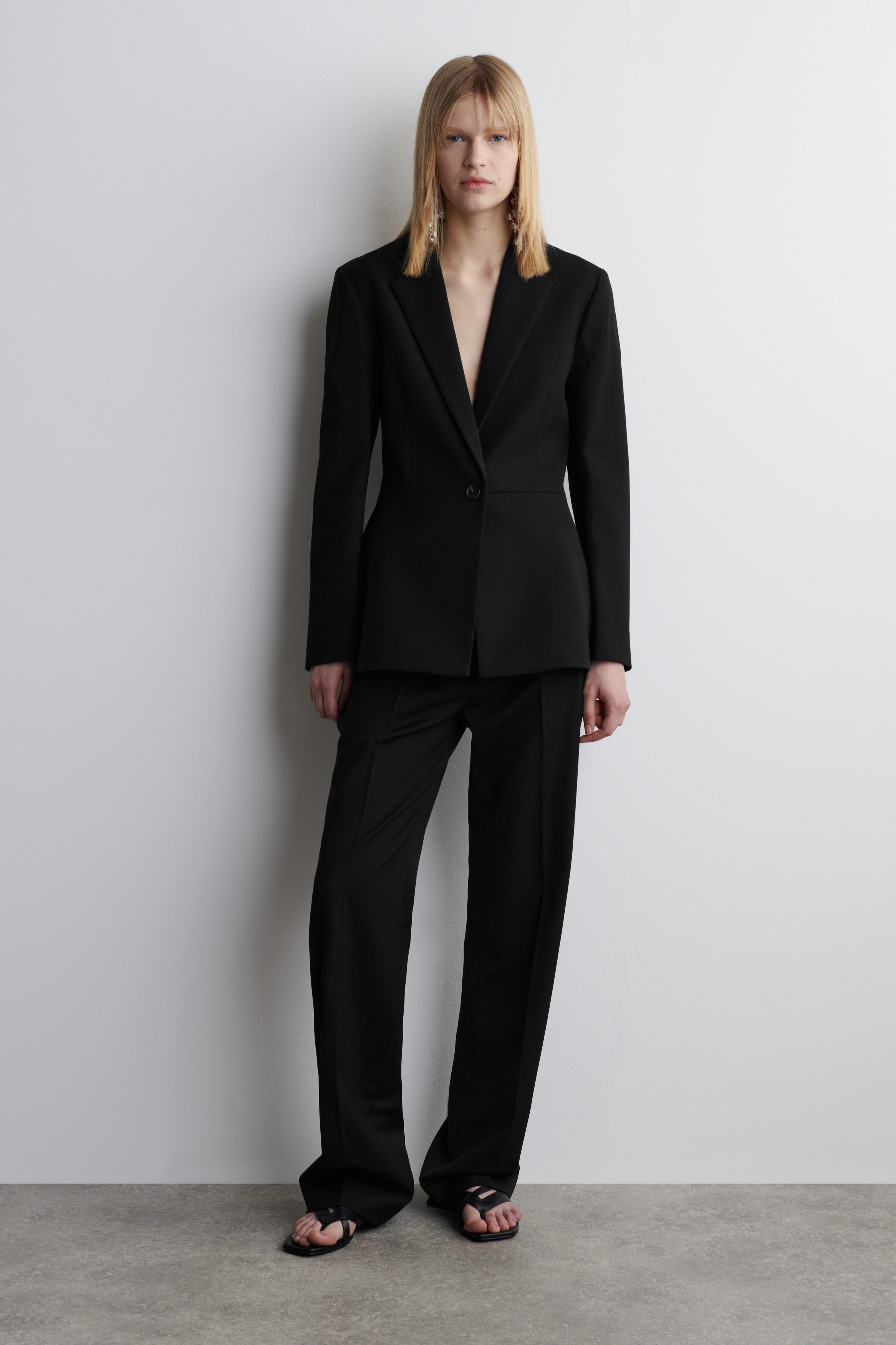 Tailored Wool Slim-Leg Pants