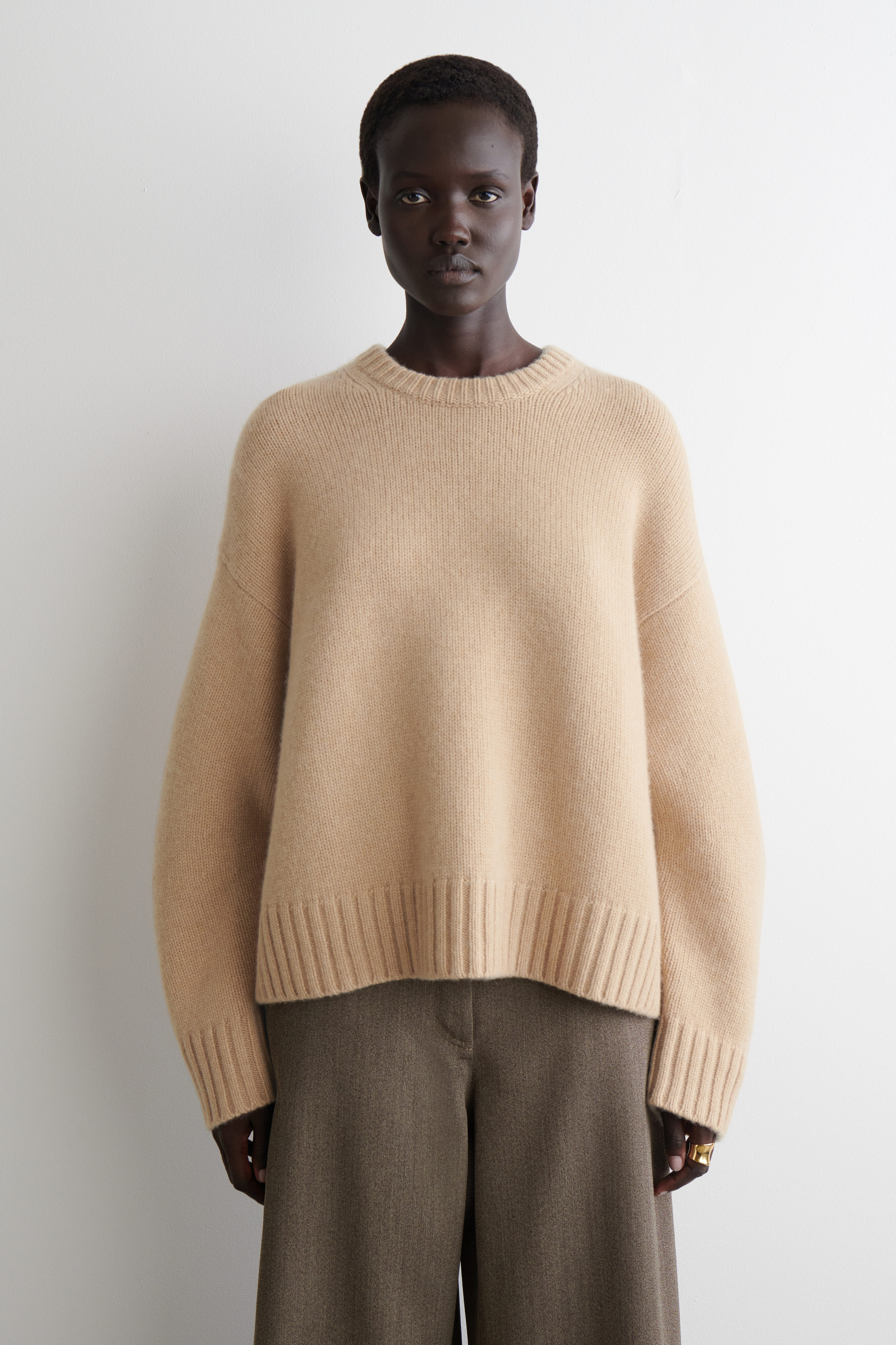 Chunky Pure Cashmere Crew-Neck Sweater