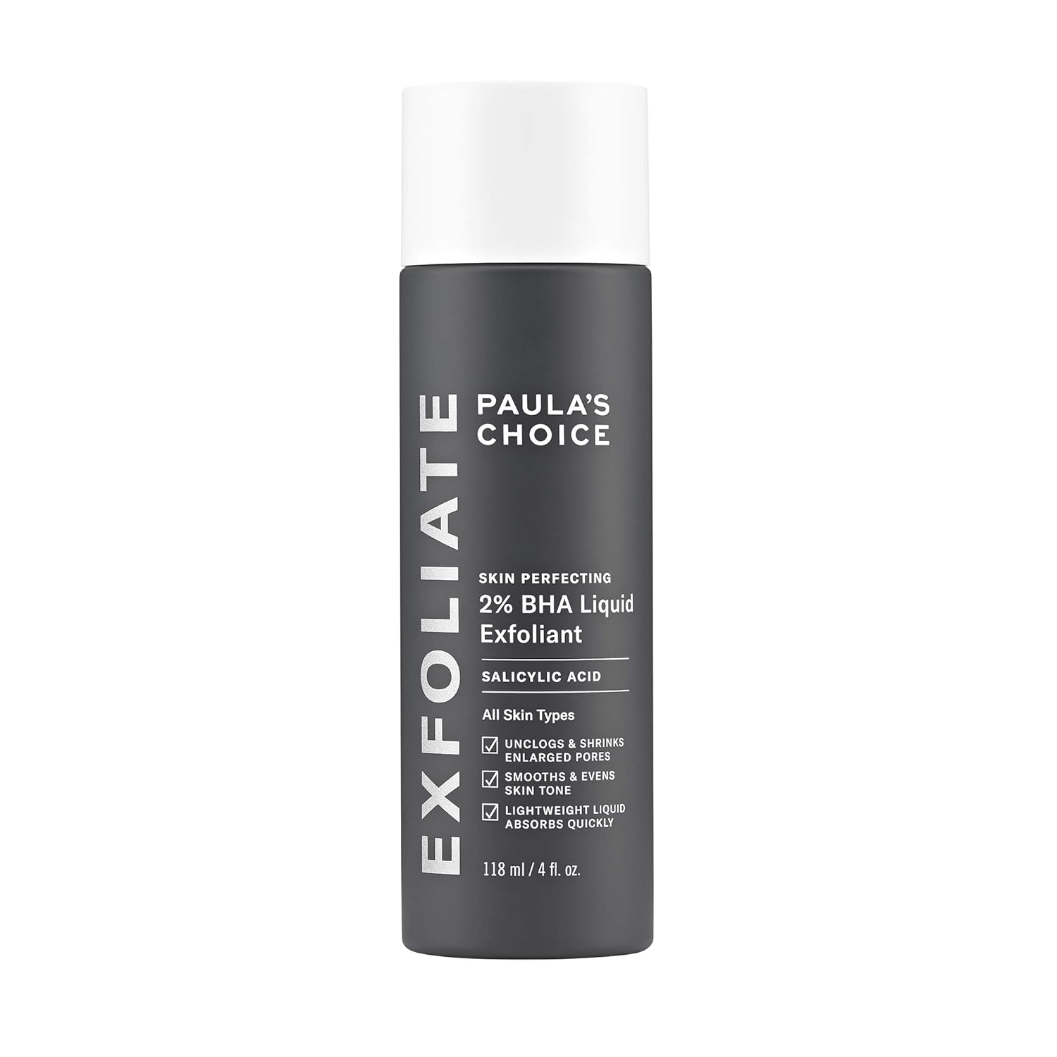 Paulas Choice--Skin Perfecting 2% Bha Liquid Salicylic Acid Exfoliant--Facial Exfoliant for Blackheads, Enlarged Pores, Wrinkles &amp;amp; Fine Lines, 4 Oz Bottle