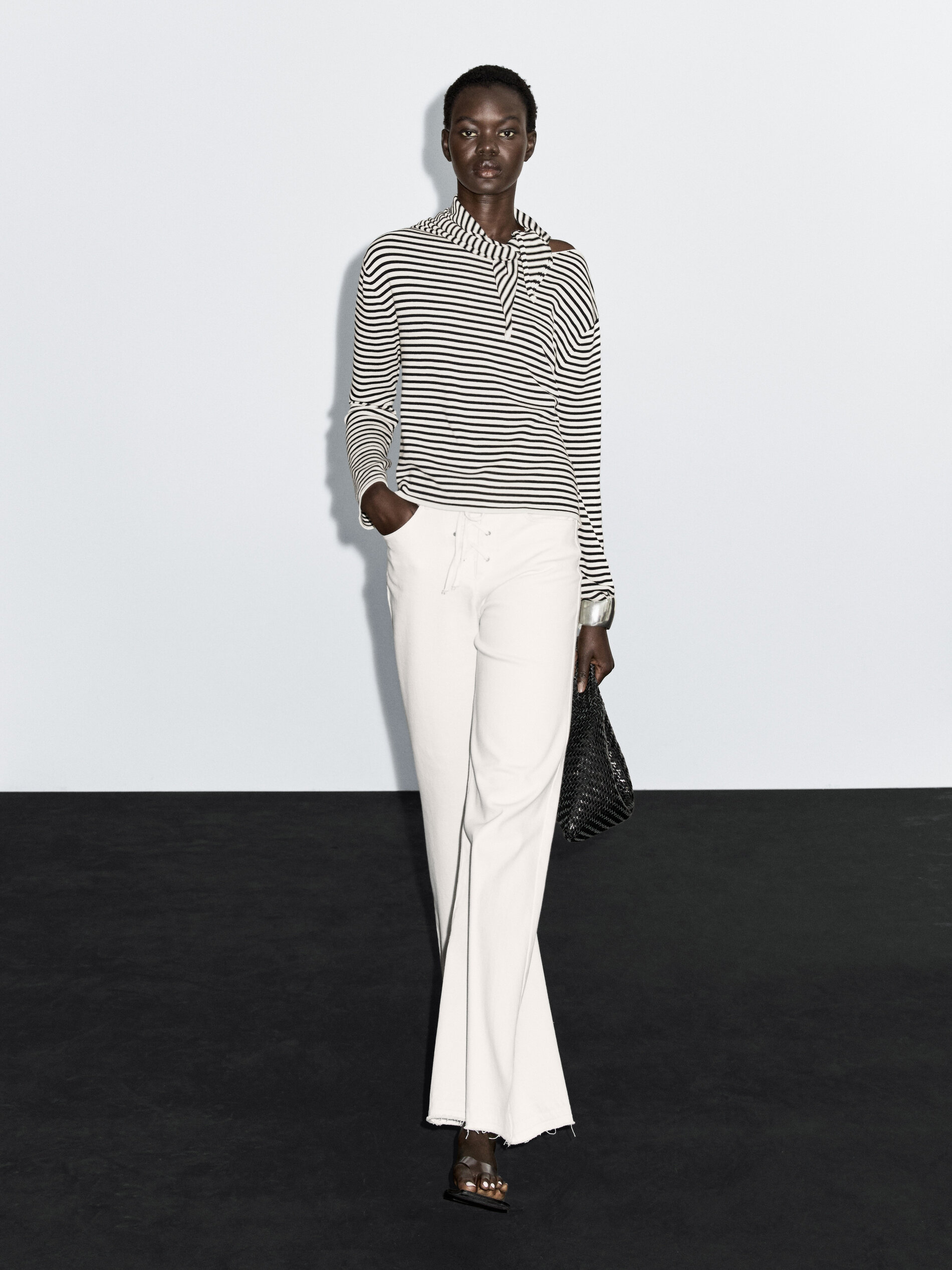 Striped Sweater With Bandana