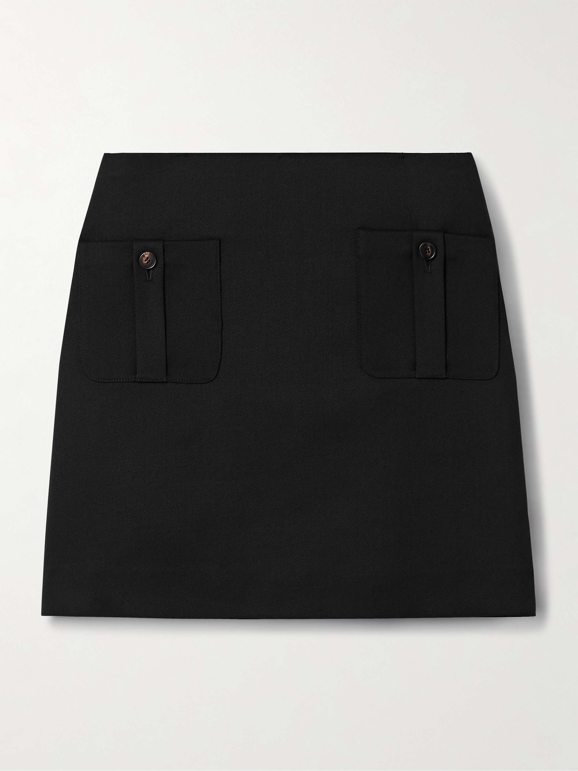 Sabine Wool-Blend Twill Mini Skirt