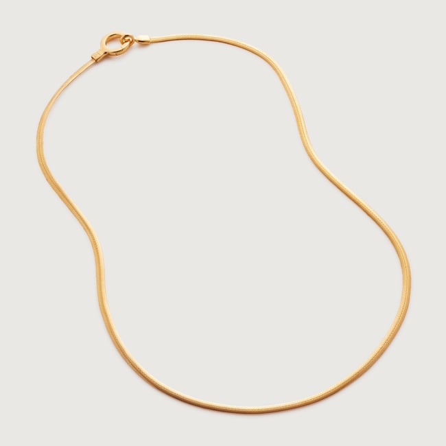 Gold Vermeil Snake Chain Necklace 18'