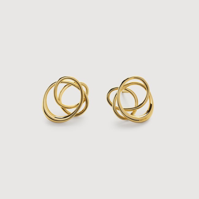Gold Vermeil Nura Wrap Stud Earrings