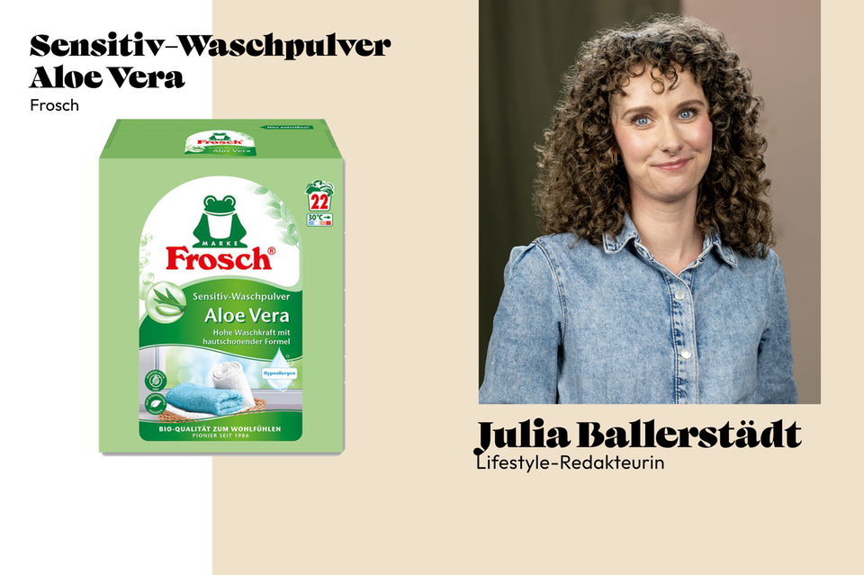 Redakteurin Julia mag es nicht, wenn ihre Wäsche stark parfümiert ist. Kann sie das Aloe Vera Sensitiv Waschmittel überzeugen?