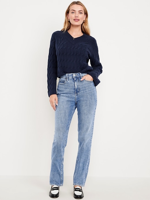 Extra High-Waisted Straight Jeans