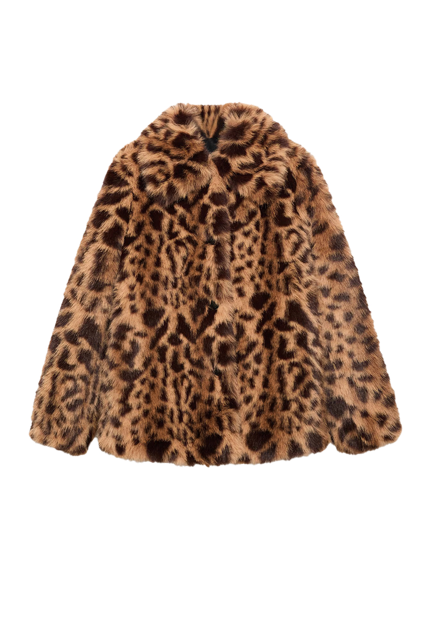 Leopard Faux-Fur-Coat - Women | Mango Usa