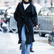No Buttons, Not Double-Breasted—This Is The Classic Coat Trend Kendall, Dakota and Anya are Wearing Instead