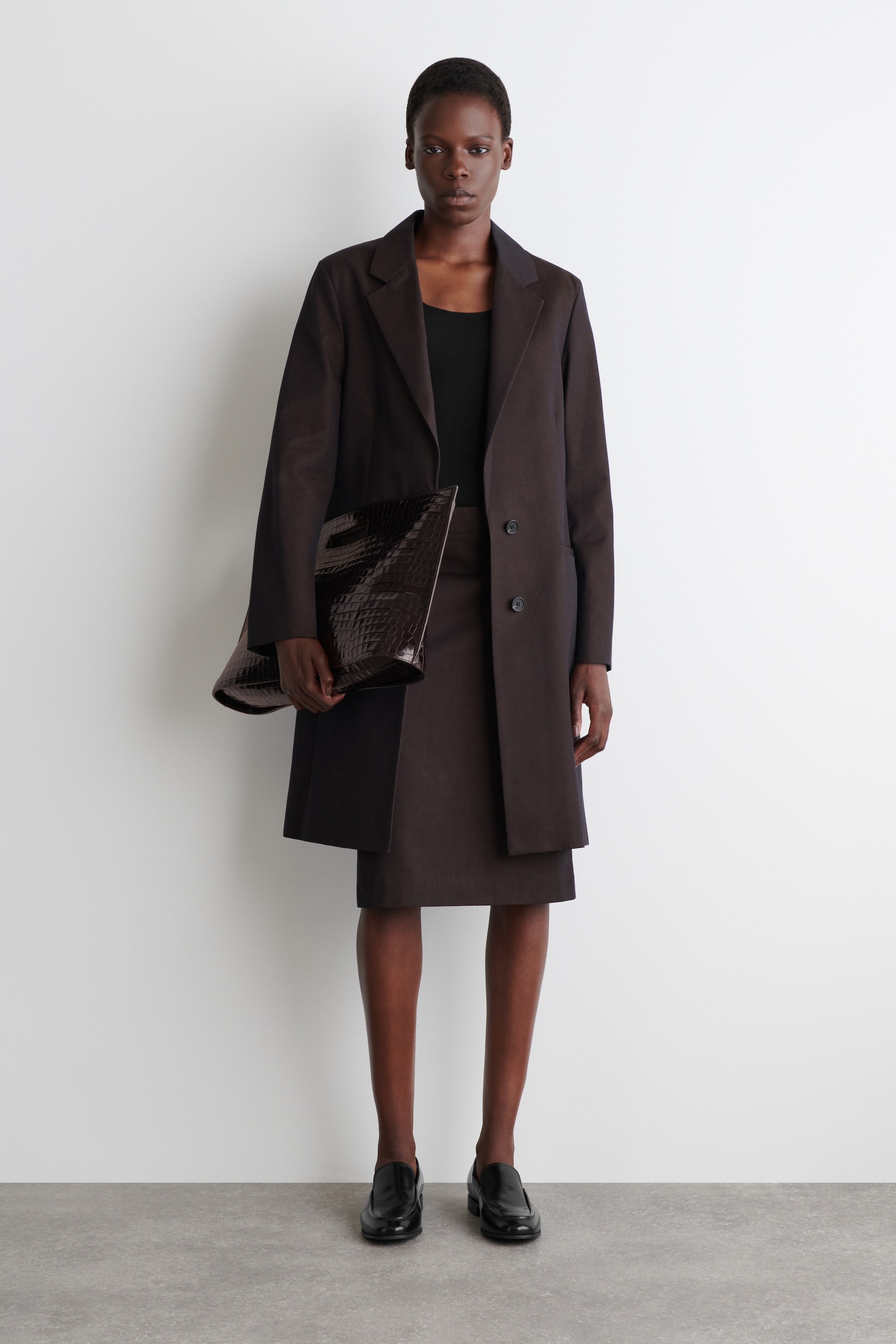 Polished-Leather Loafers - Black