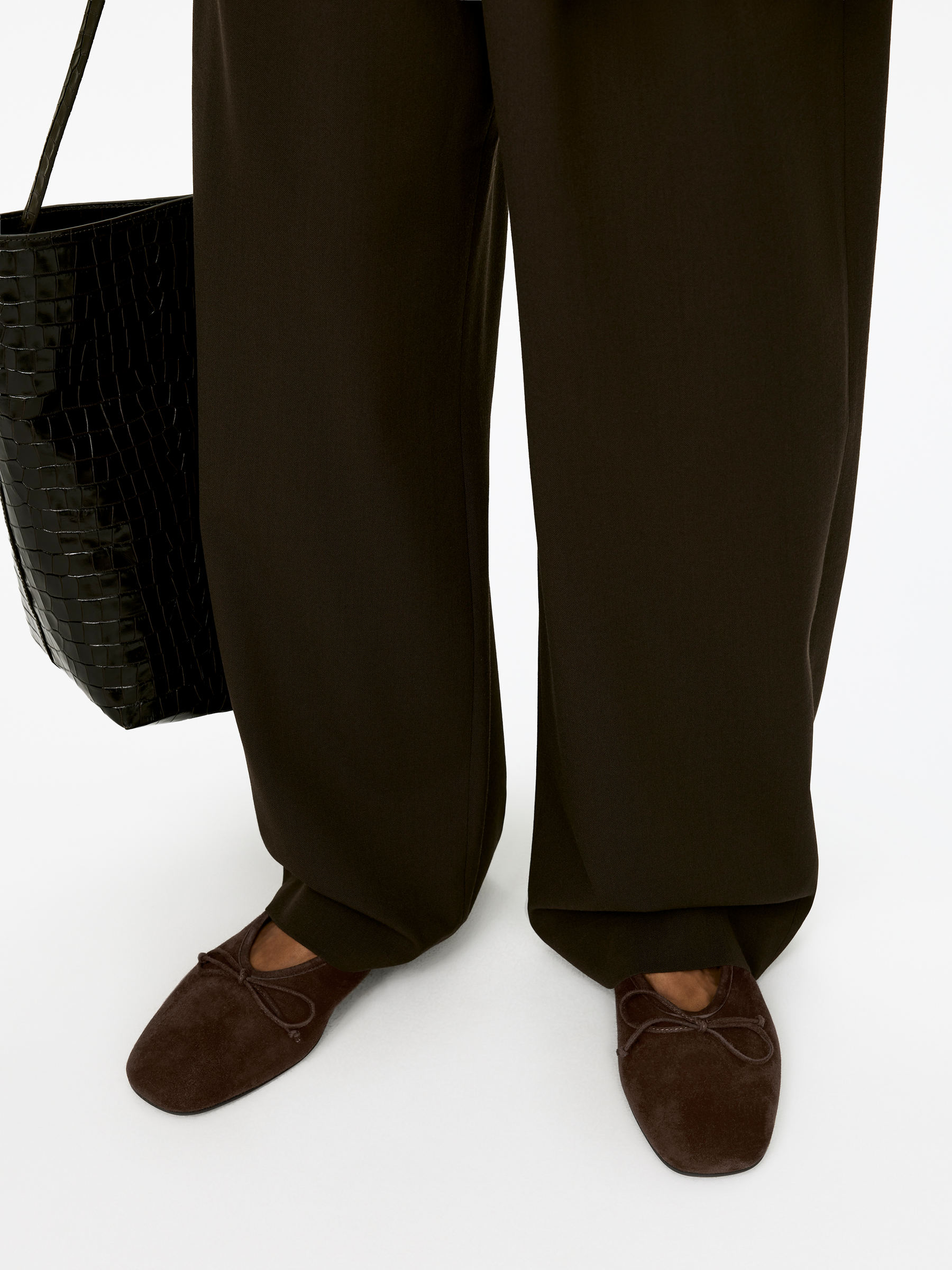 Suede Ballerina &amp;ndash; Brown &amp;ndash; Women &amp;ndash; Arket Gb