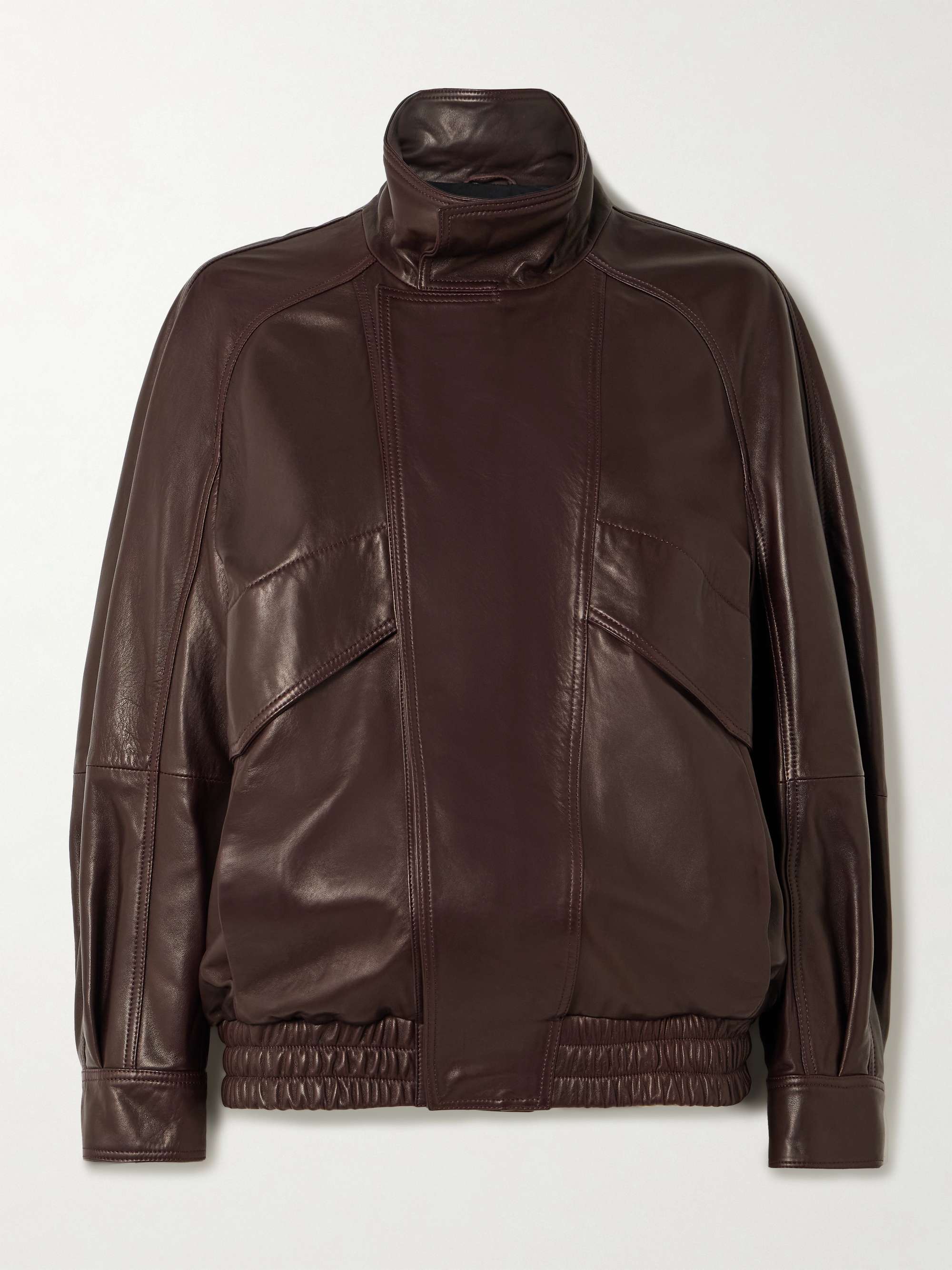 Ariste Oversized Paneled Leather Jacket