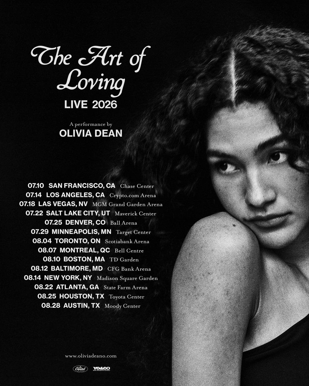 Olivia Dean 2026 tour North America the art of loving live tickets dates