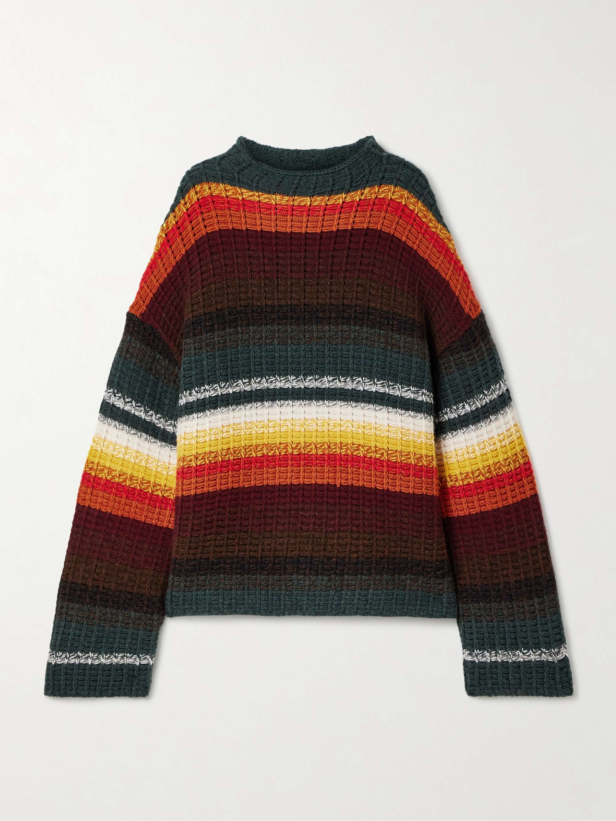 Yanis Oversized Ribbed Striped Cashmere Sweater