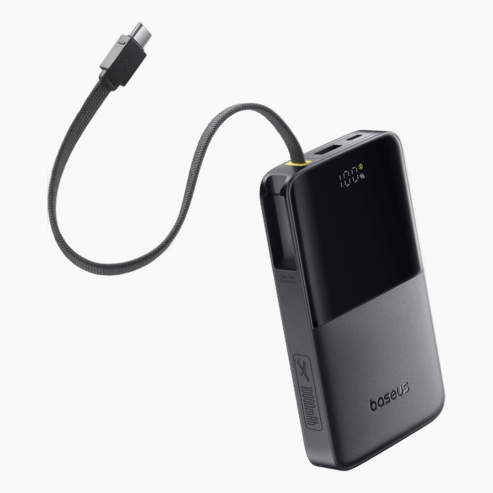 Baseus 22.5 Watt 10,000mAh Power Bank on a white background.