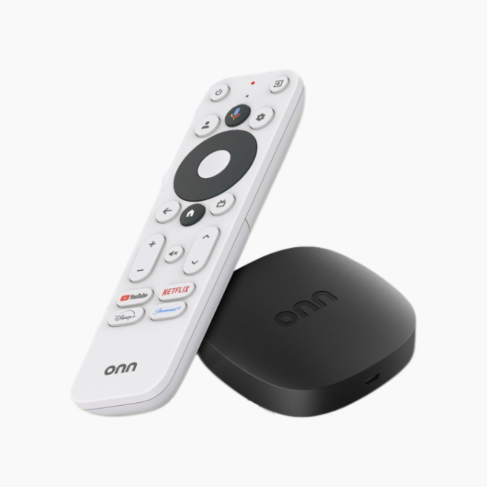 Onn’s 4K Streaming Device on a white background.