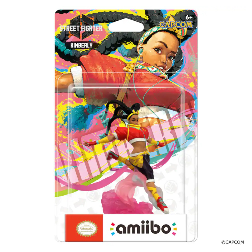 A Kimberly Amiibo in a box on a plain white background.