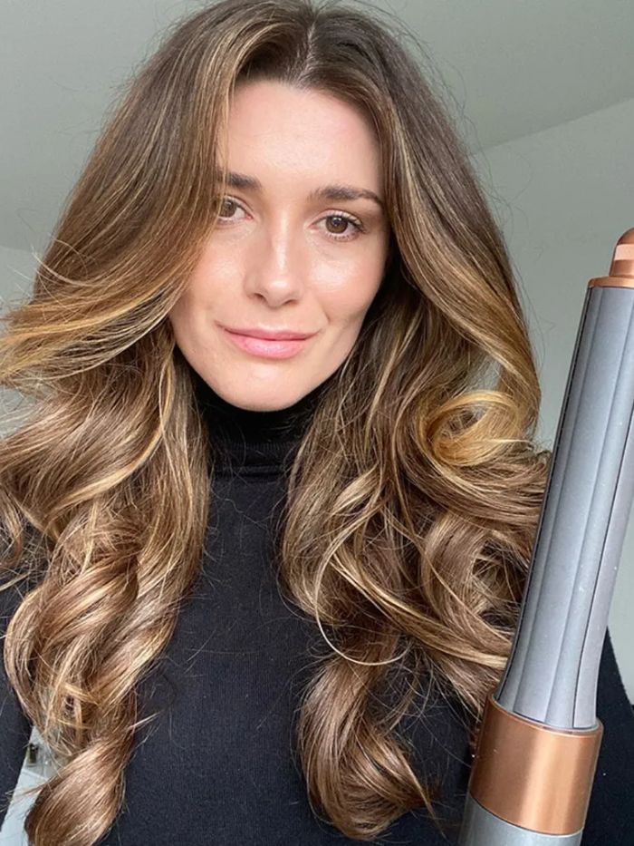 Beauty editor Eleanor Vousden after using the Dyson Airwrap