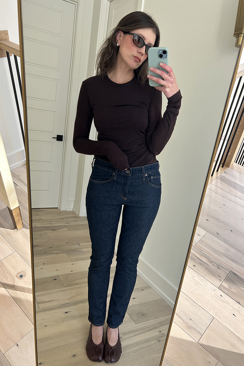 Agolde Cocktail Jeans try-on