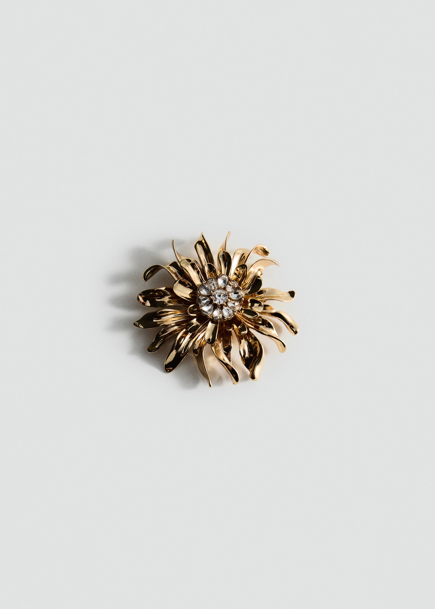 Metallic Flower Brooch - Women | Mango Usa