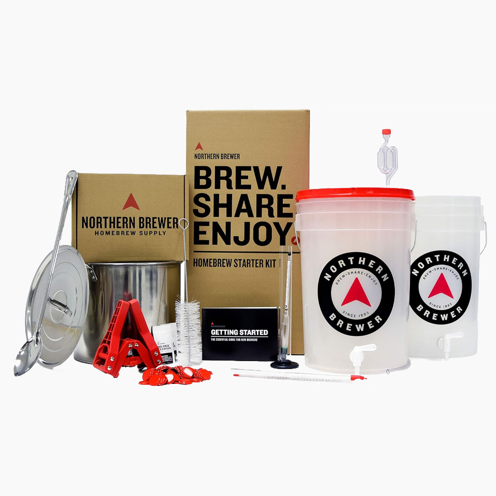 Northern Brewer HomeBrewing Starter Set on a white background.