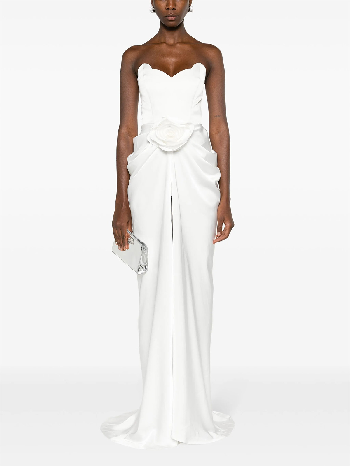 Ana Radu Floral-Appliqu&amp;eacute; Draped Gown | Xs