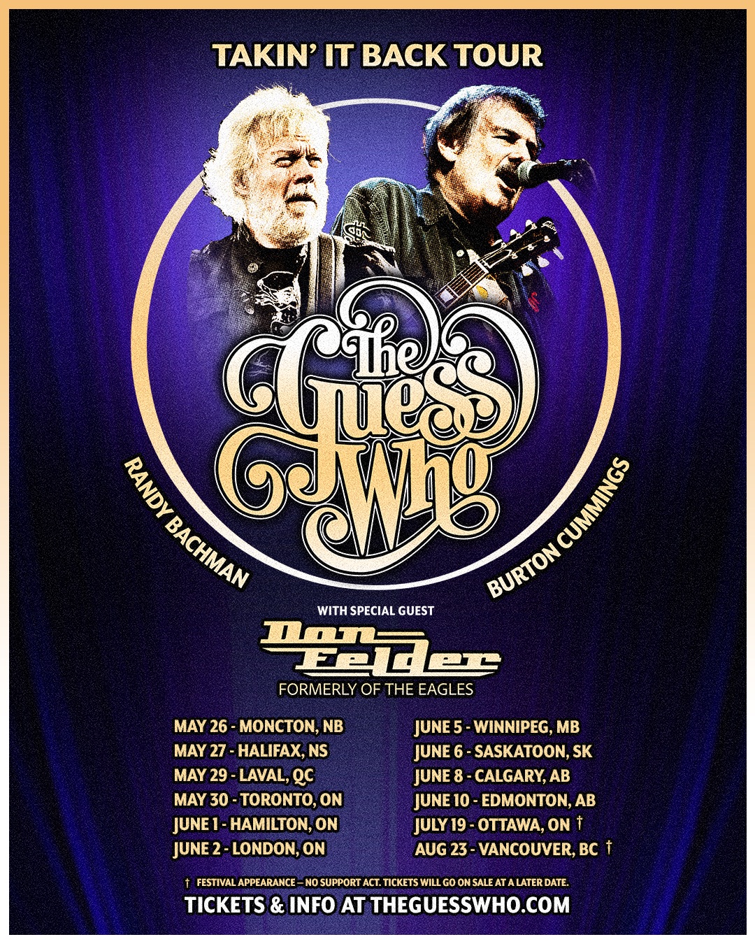 the guess who 2026 tour poster admat