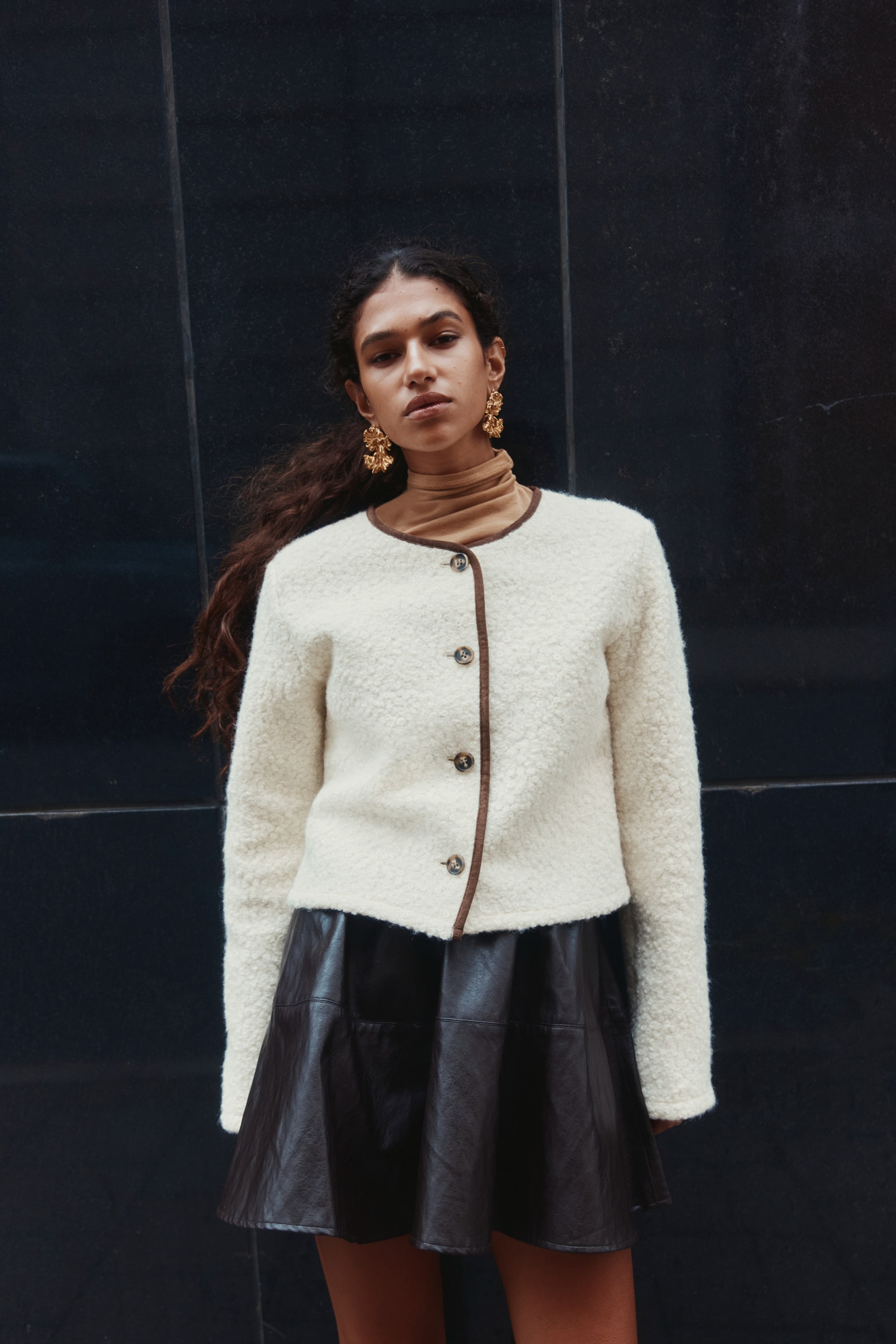 Teddy Fleece Cardigan - Cream