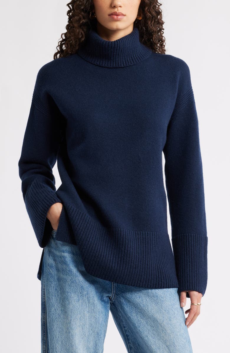 Wool &amp;amp; Cashmere Turtleneck Sweater