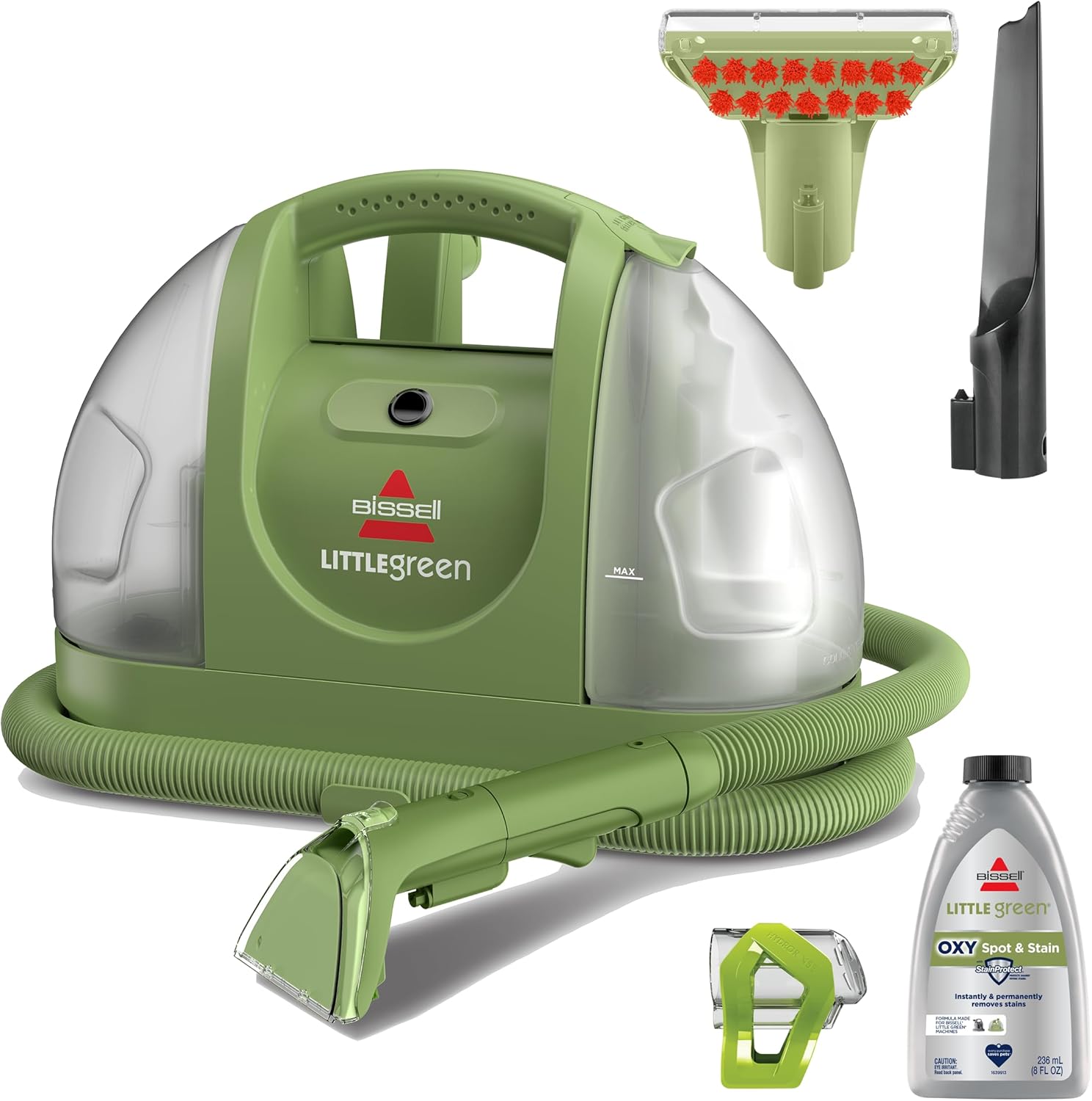 Bissell Little Green Multi-Purpose Portable Carpet and Upholstery Cleaner, Car and Auto Detailer, With Exclusive Specialty Tools, Green, 1400b