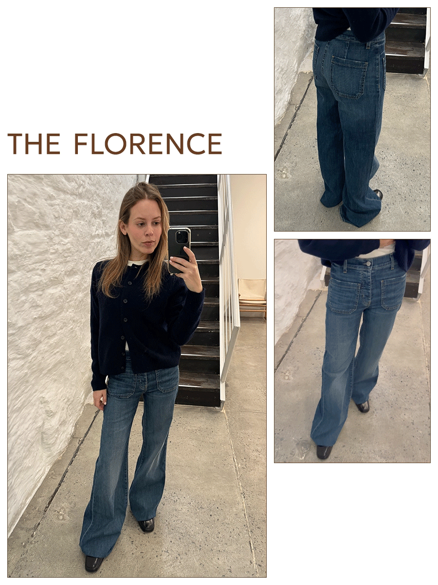Nikki tries on nili lotan jeans in the brand&#039;s tribeca nyc store
