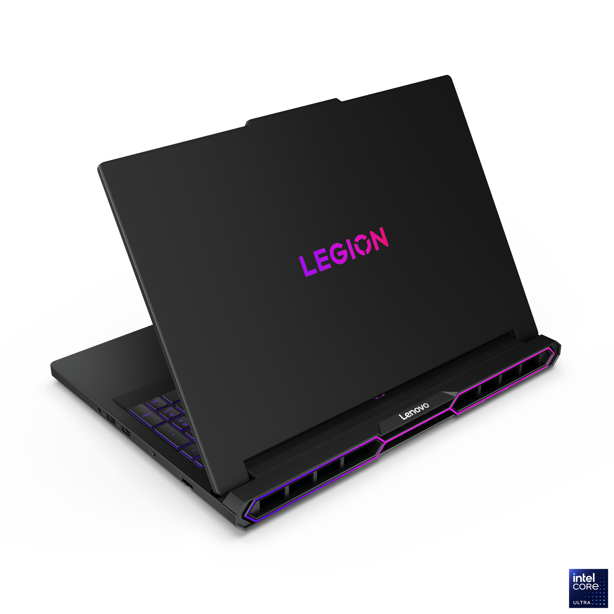 The laptop with two “Legions” printed on its back.