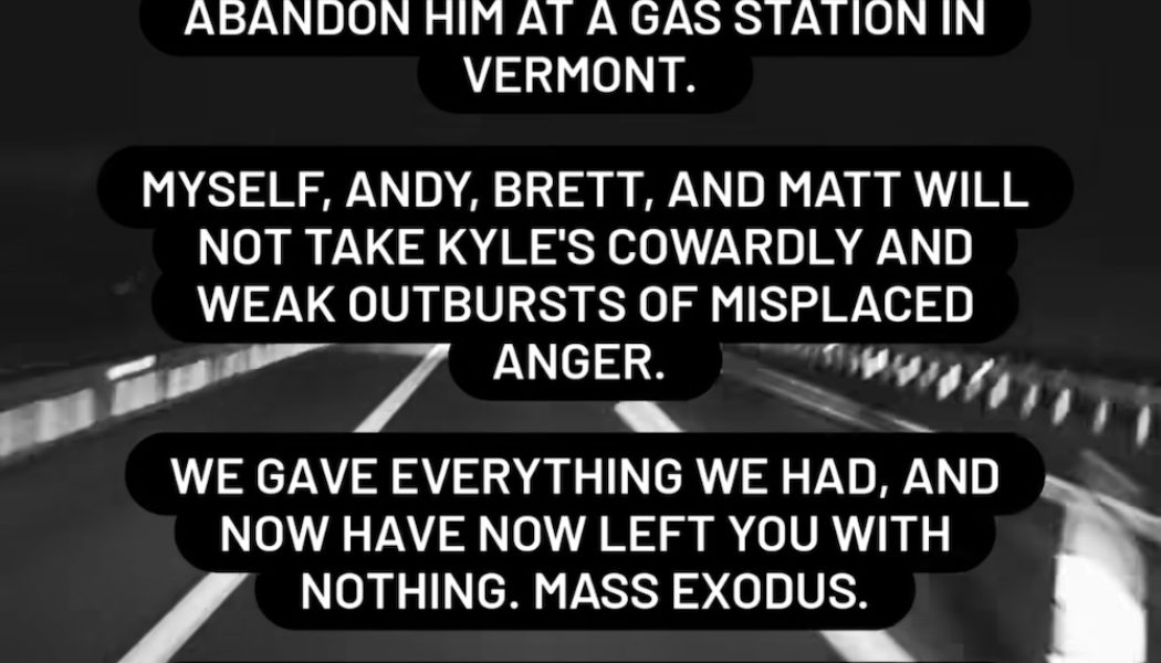Vitriol Frontman Kyle Rasmussen Left at Gas Station as Bandmates Quit Mid-Tour