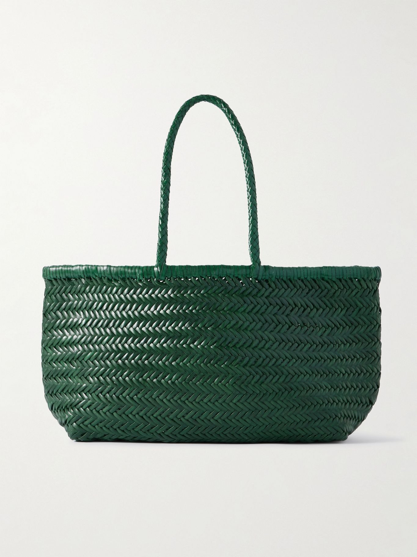 Dragon Diffusion, Bamboo Triple Jump Big Woven Leather Tote