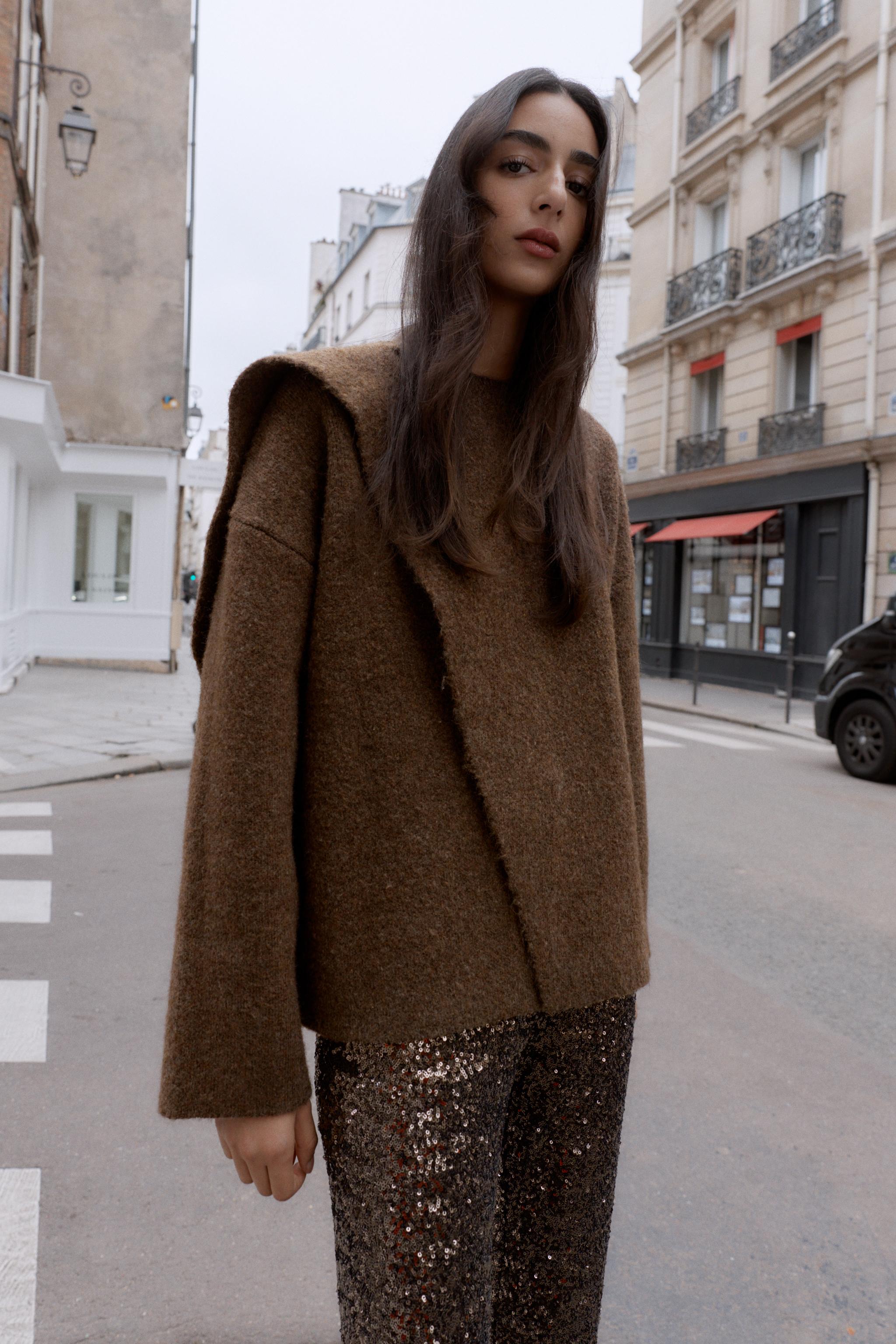 Cardigan With Scarf Detail