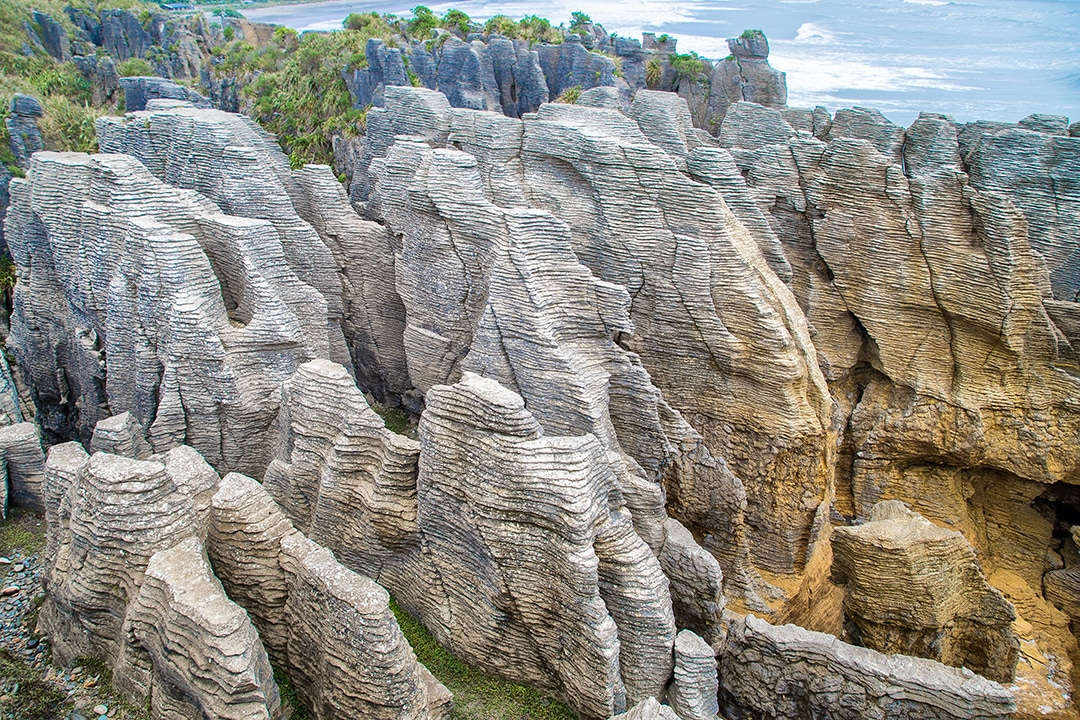 south island short walks Pancake Rocks