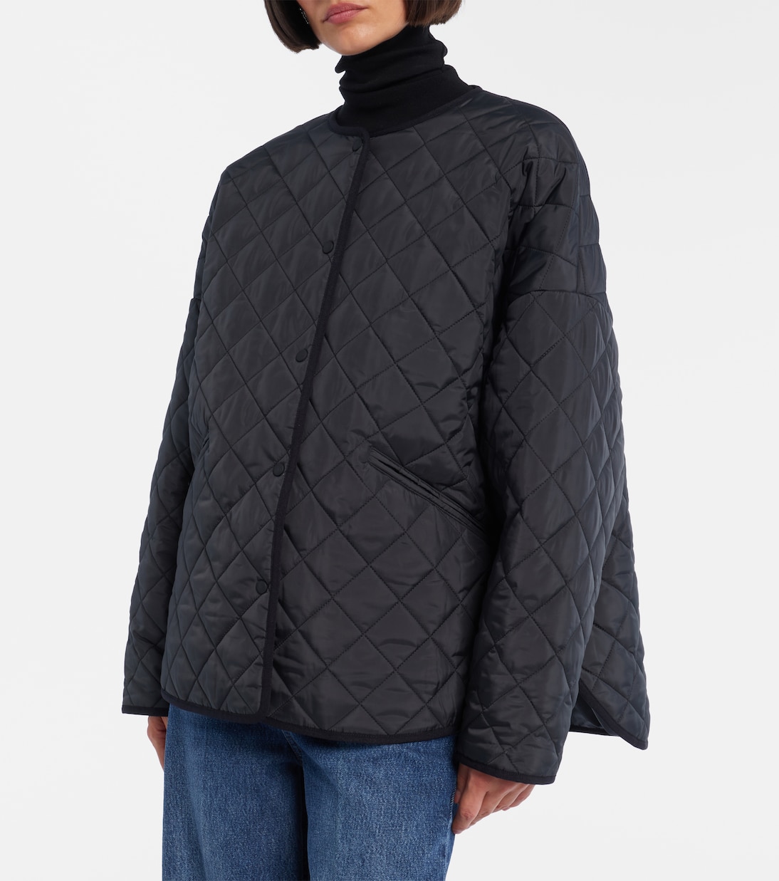 Quilted Jacket in Black - Toteme