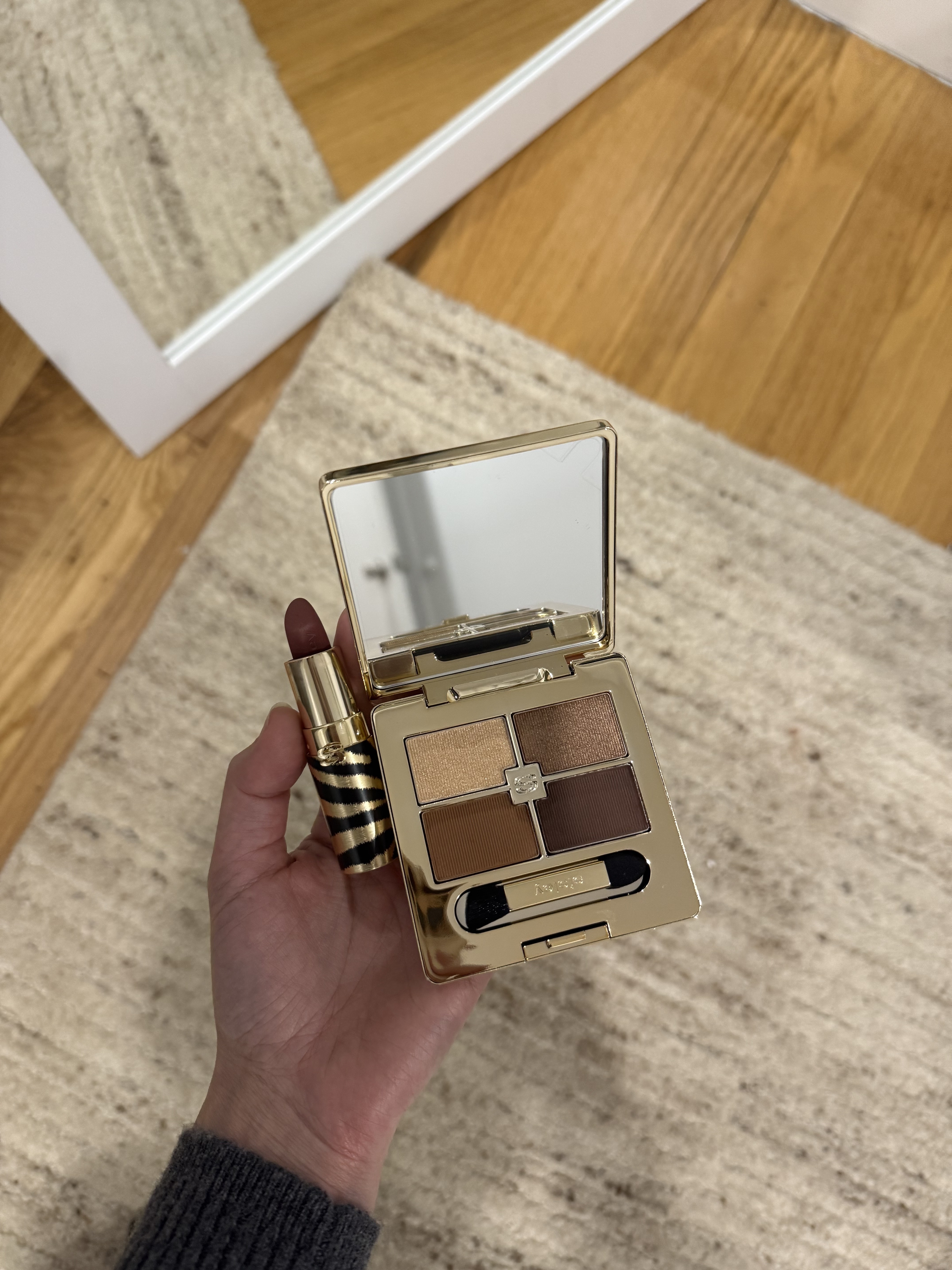 Jamie Schneider testing French makeup