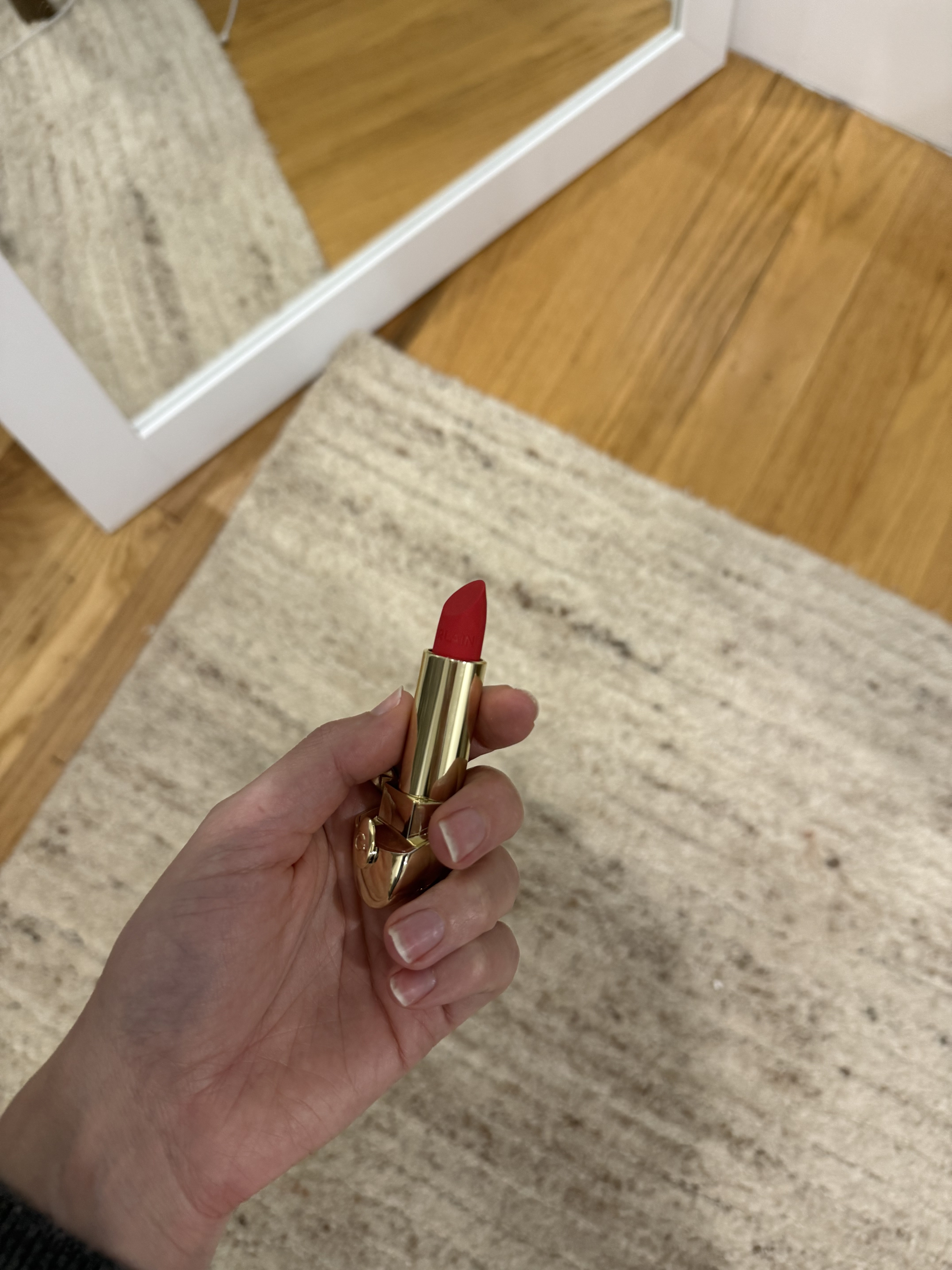 Jamie Schneider testing French makeup