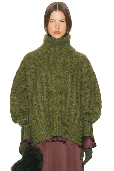 Claudiya Cable Turtleneck