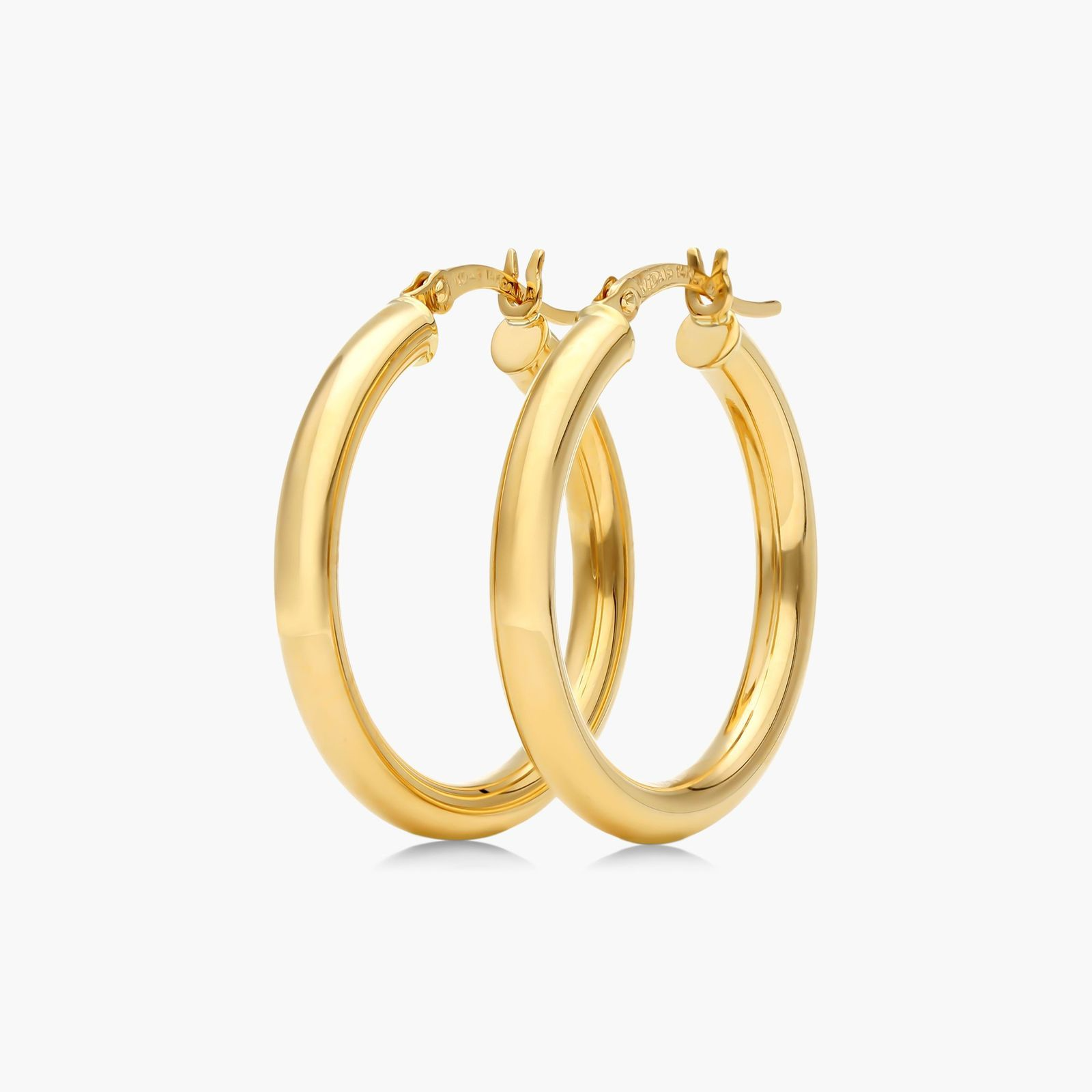 James Allen, Bold Tube Hoop Earrings In 14K Yellow Gold