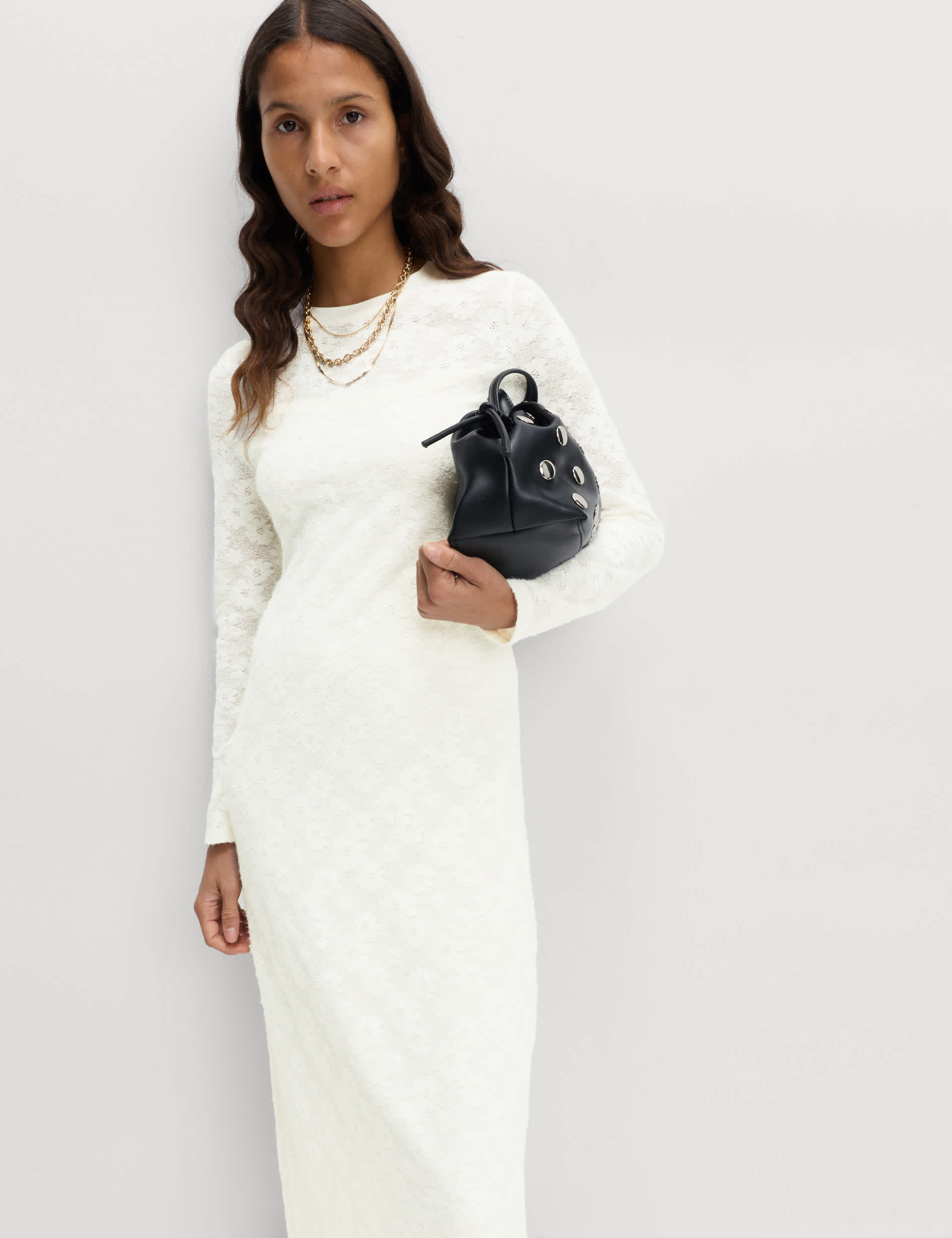 Jersey Lace Maxi Dress