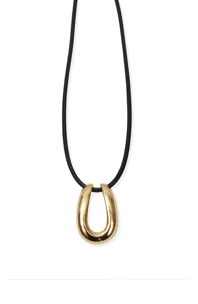 Serena Horseshoe Pendant Cord Necklace