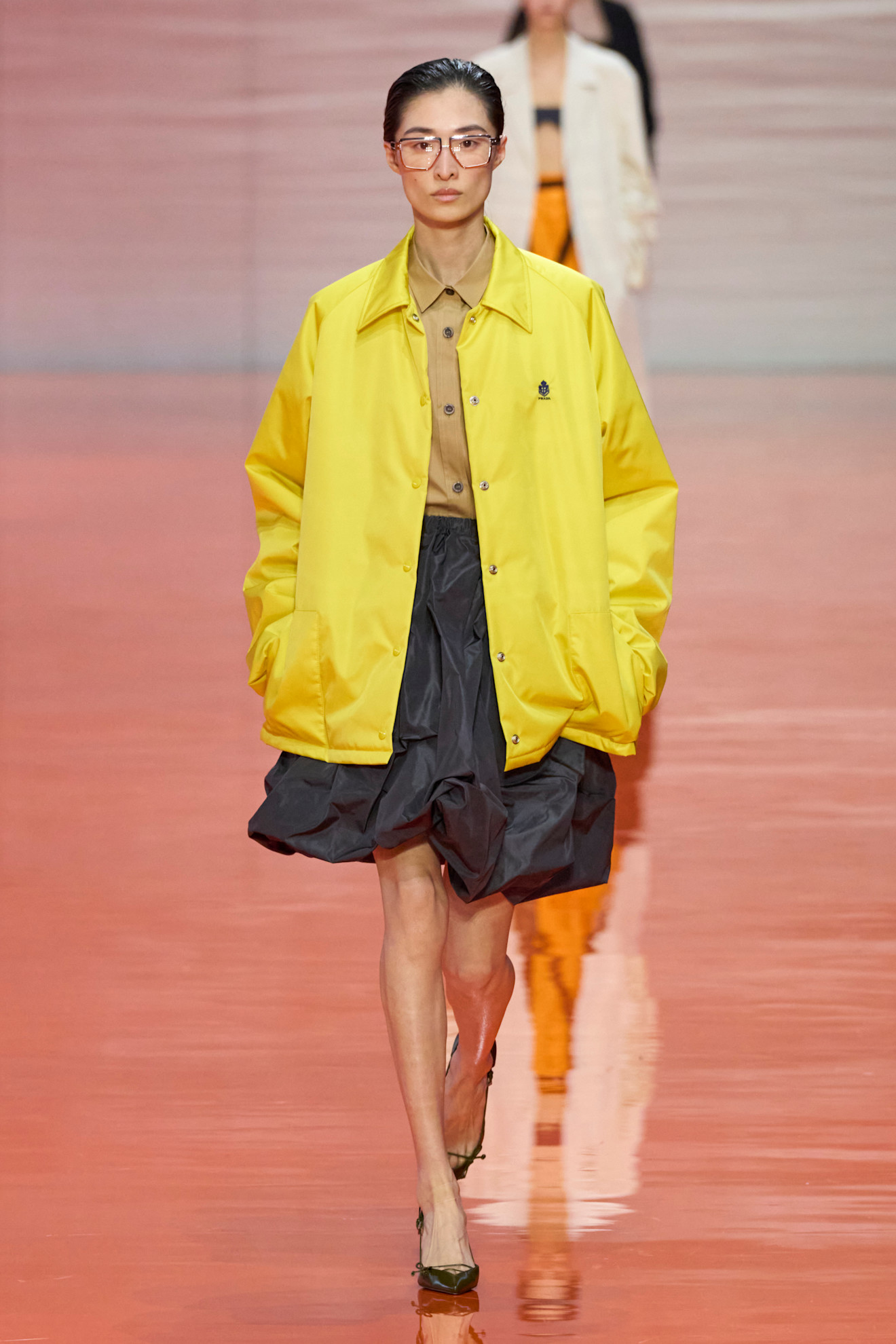 Model walking on the spring/summer 2026 Prada runway.