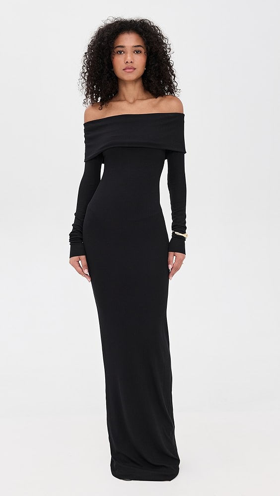 &amp;Eacute;terne Long Sleeve Off Shoulder Maxi Dress