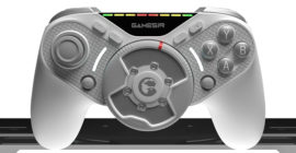 GameSir put a tiny force feedback steering wheel on its new Swift Drive controller