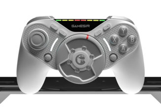 GameSir put a tiny force feedback steering wheel on its new Swift Drive controller