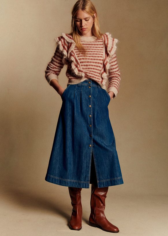 Clarine Skirt - Denim - Organic Cotton - Organic Textile - S&amp;eacute;zane